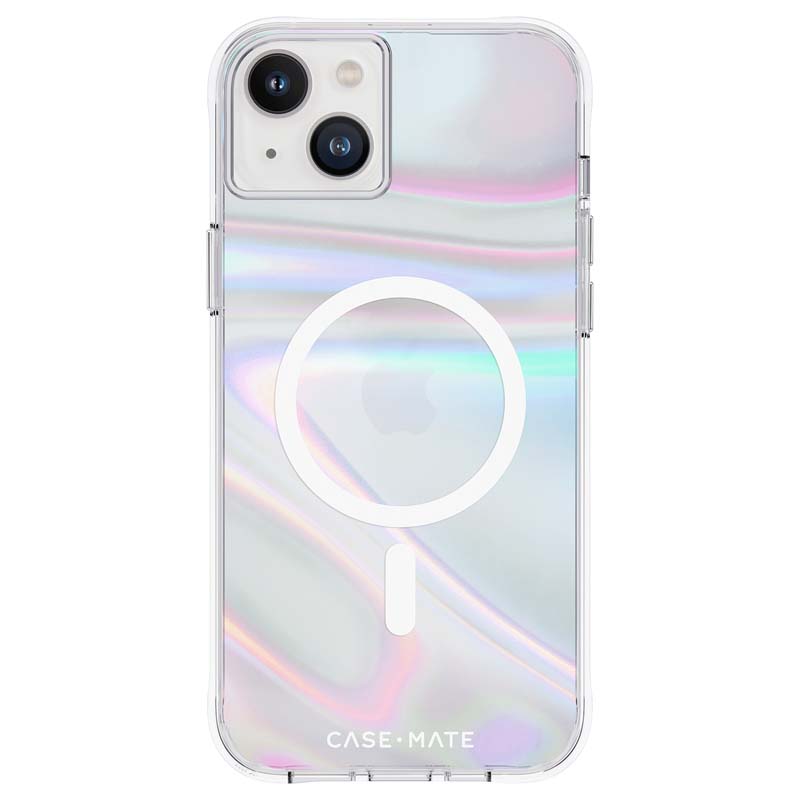 Case-Mate Soap Bubble MagSafe dėklas, skirtas iPhone 14 Plus, vaivorykštinis