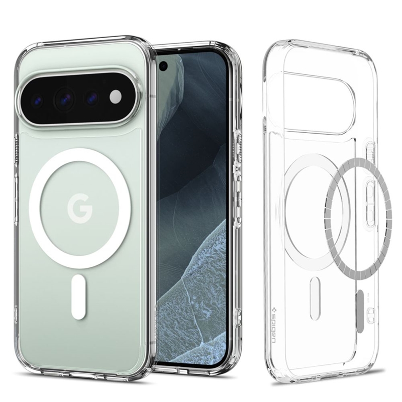 Spigen Ultra Hybrid Mag MagSafe dėklas, skirtas Google Pixel 11 Pro, skaidrus / baltas