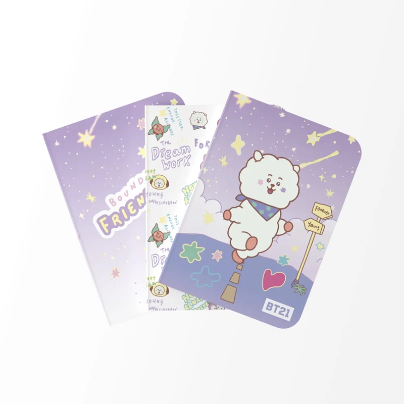 BT21 RJ A6 užrašų knygelių rinkinys, 3 vnt.