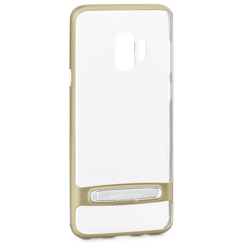 Mercury Dream Bumper case for Samsung Galaxy S9, with metal stand, gold