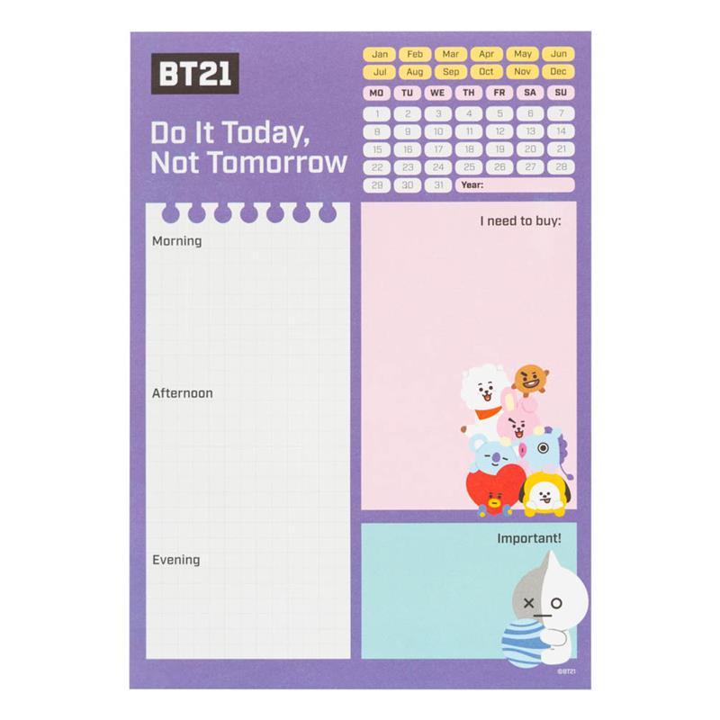 BT21 A5 dienos planuoklis