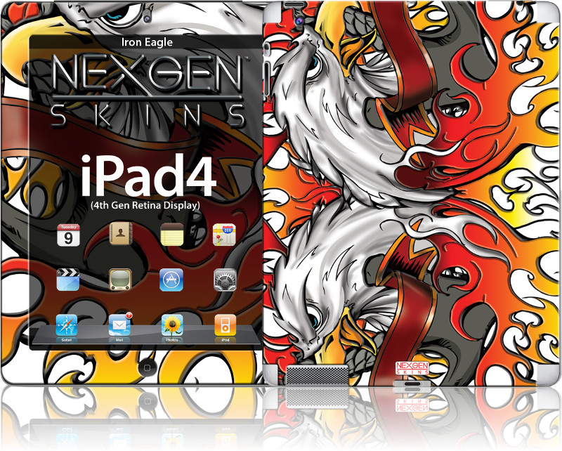 Nexgen „Iron Eagle 3D“ dekoratyvinių lipdukų komplektas, skirtas iPad 2/3/4