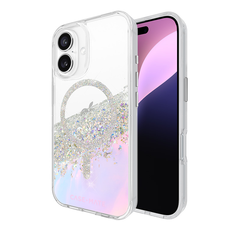 Case-Mate Karat MagSafe dėklas, skirtas iPhone 16, holografinis „Soap Bubble“