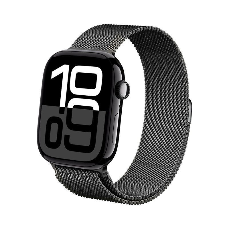 Crong Milano Steel nerūdijančiojo plieno dirželis, skirtas Apple Watch 38 / 40 / 41 / 42 mm, grafito spalvos