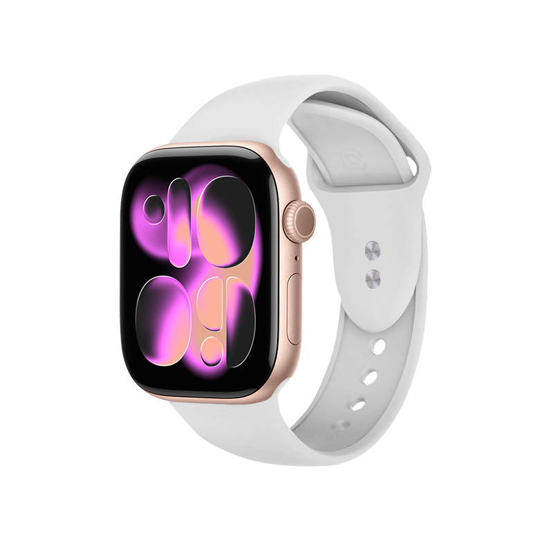 Crong Liquid dirželis, skirtas Apple Watch 38 / 40 / 41 / 42 mm, baltas