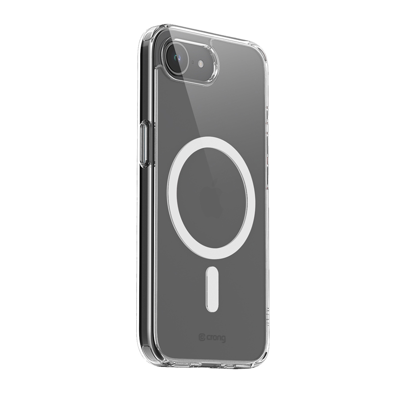 Crong Clear MAG Cover MagSafe dėklas, skirtas iPhone 17e / 16e, skaidrus