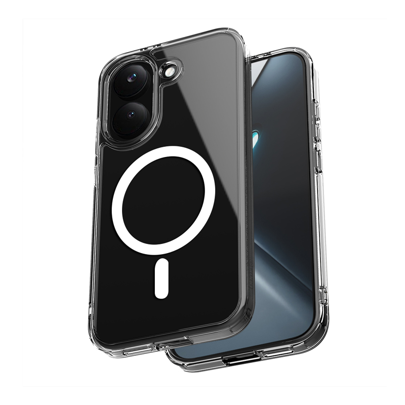 Crong Hybrid Clear Magnetic MagSafe dėklas, skirtas Xiaomi POCO X8 Pro 5G, skaidrus