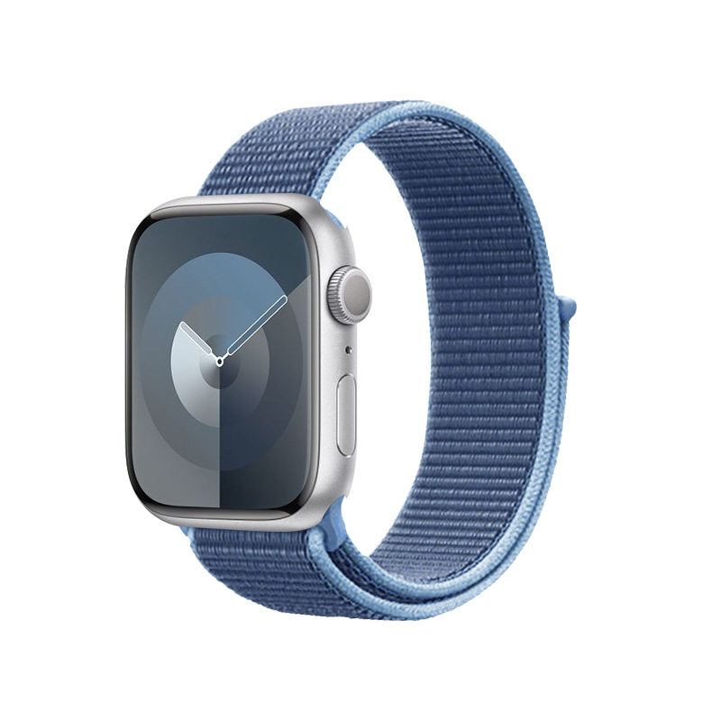 Crong Nylon Sport dirželis, skirtas Apple Watch 38 / 40 / 41 mm ir 42 mm (Series 10 / 11), vandenyno mėlynos spalvos