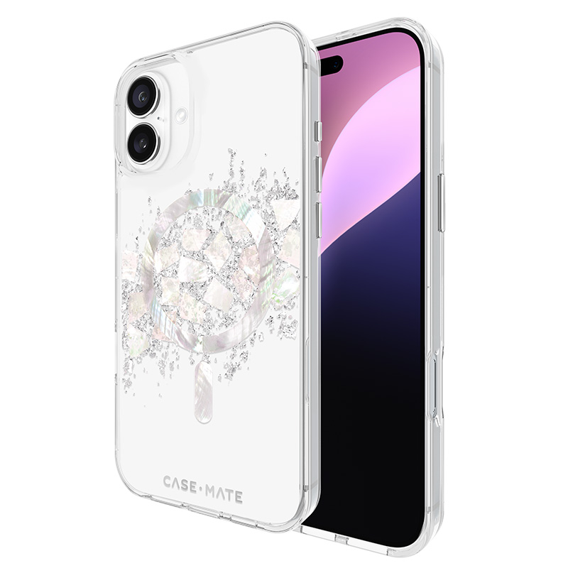Case-Mate Karat MagSafe dėklas su perlamutro intarpais, skirtas iPhone 16 Plus, „A Touch of Pearl“