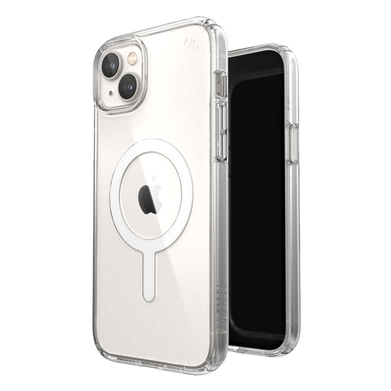 Speck Presidio Perfect-Clear + MagSafe case for iPhone 15 Plus / 14 Plus, clear