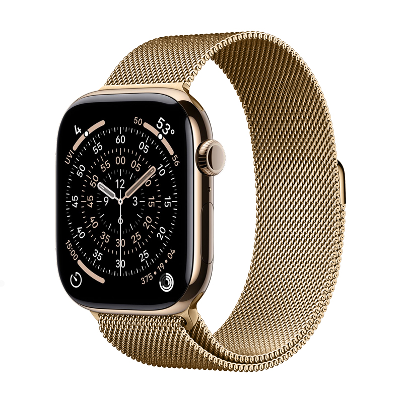 Nerūdijančiojo plieno dirželis Crong Milano Steel, skirtas Apple Watch 38/40/41/42 mm, rausvojo aukso spalvos