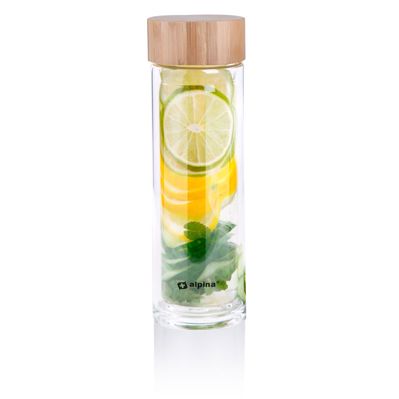 Alpina dvisienė stiklinė termo gertuvė, 450 ml