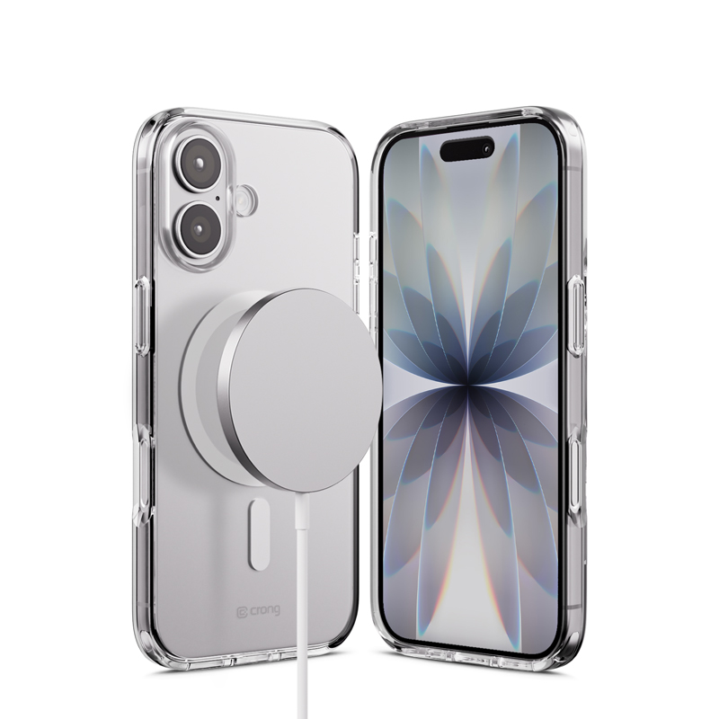 Crong Clear MAG Cover MagSafe dėklas, skirtas iPhone 17, skaidrus