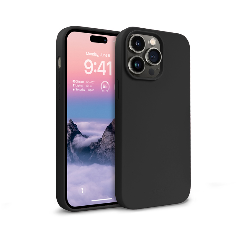 Crong Color Cover dėklas, skirtas iPhone 14 Pro Max, juodas