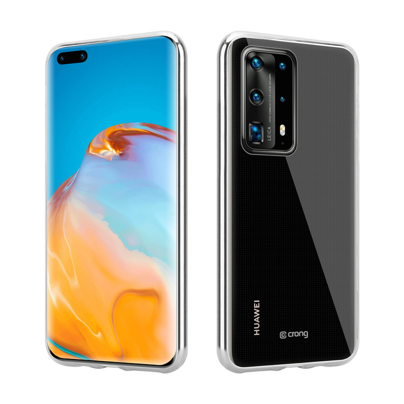 Crong Crystal Slim dėklas, skirtas Huawei P40 Pro, skaidrus