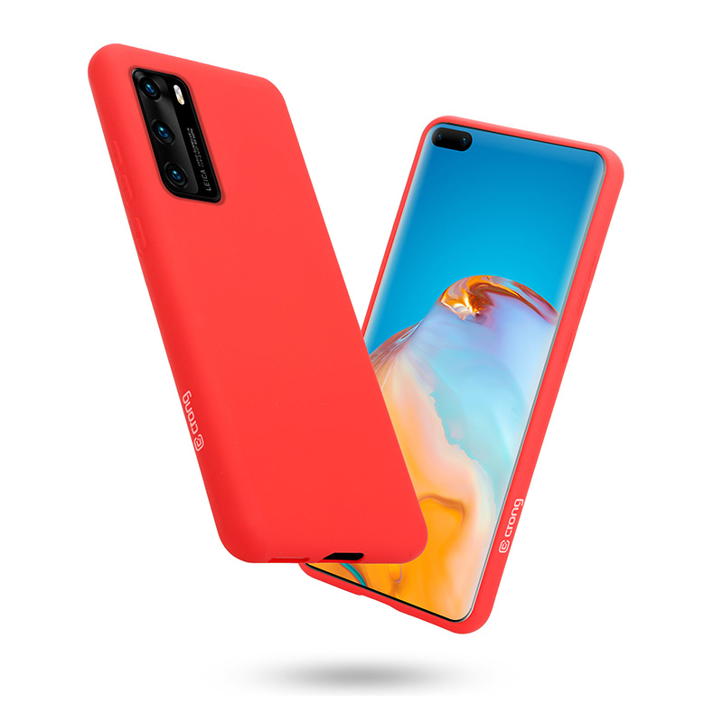 Crong Color Cover dėklas, skirtas Huawei P40, raudonas