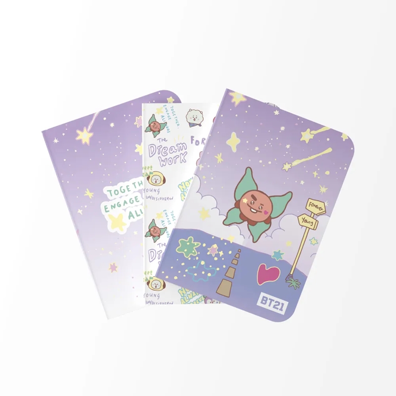 BT21 SHOOKY A6 užrašų knygelių rinkinys, 3 vnt.