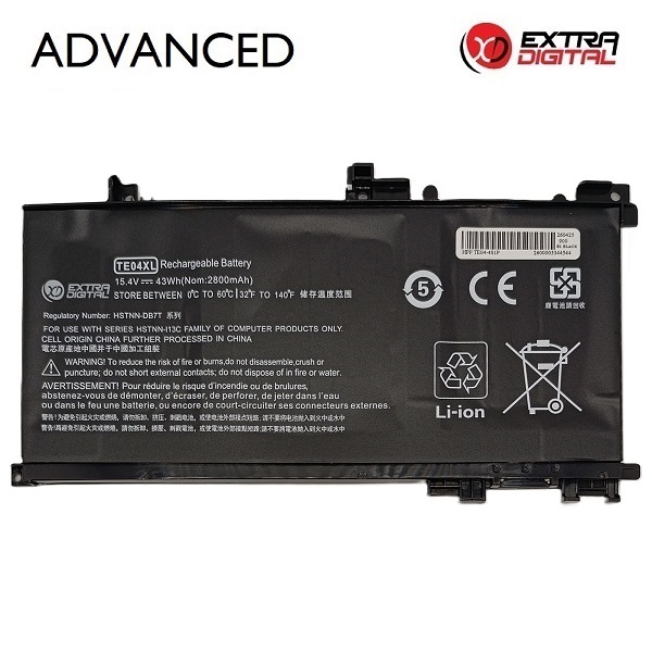 Nešiojamo kompiuterio baterija HP TE04XL, 2800mAh, Extra Digital Advanced