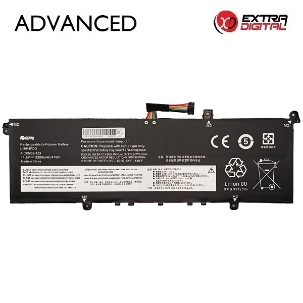 Nešiojamo kompiuterio baterija LENOVO L19M4PDD, 3200mAh, Extra Digital Advanced
