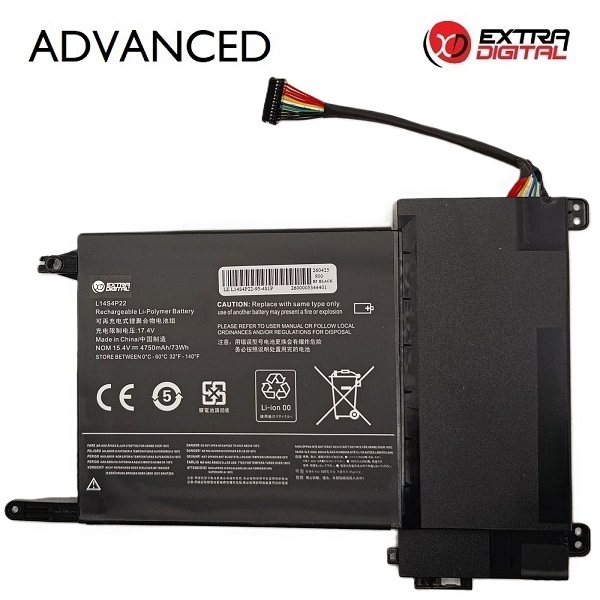 Nešiojamo kompiuterio baterija LENOVO L14S4P22, 4750mAh, Extra Digital Advanced