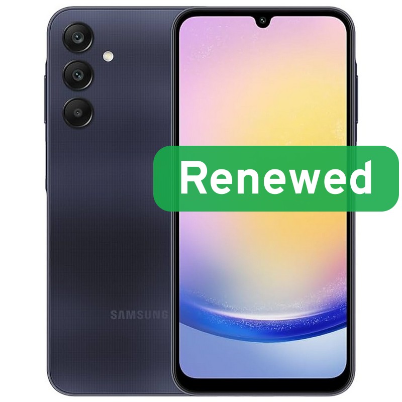 Восстановленный Samsung Galaxy A25 5G, класс A, 128 ГБ, сине-чёрный, 6,5″
