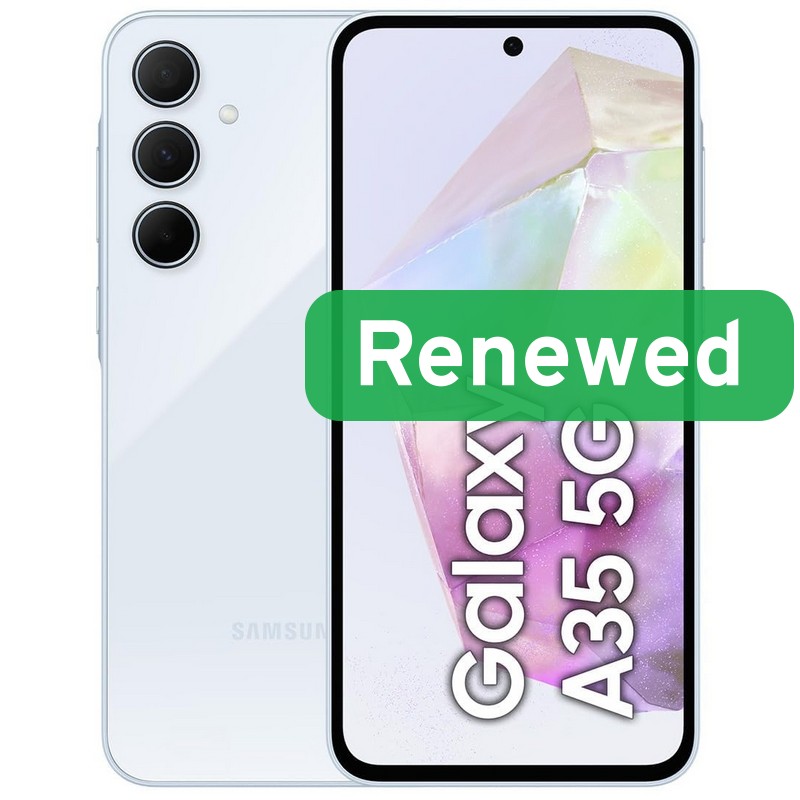 Восстановленный Samsung Galaxy A35 5G, класс A, 128 ГБ, Awesome Ice Blue, 6,6″