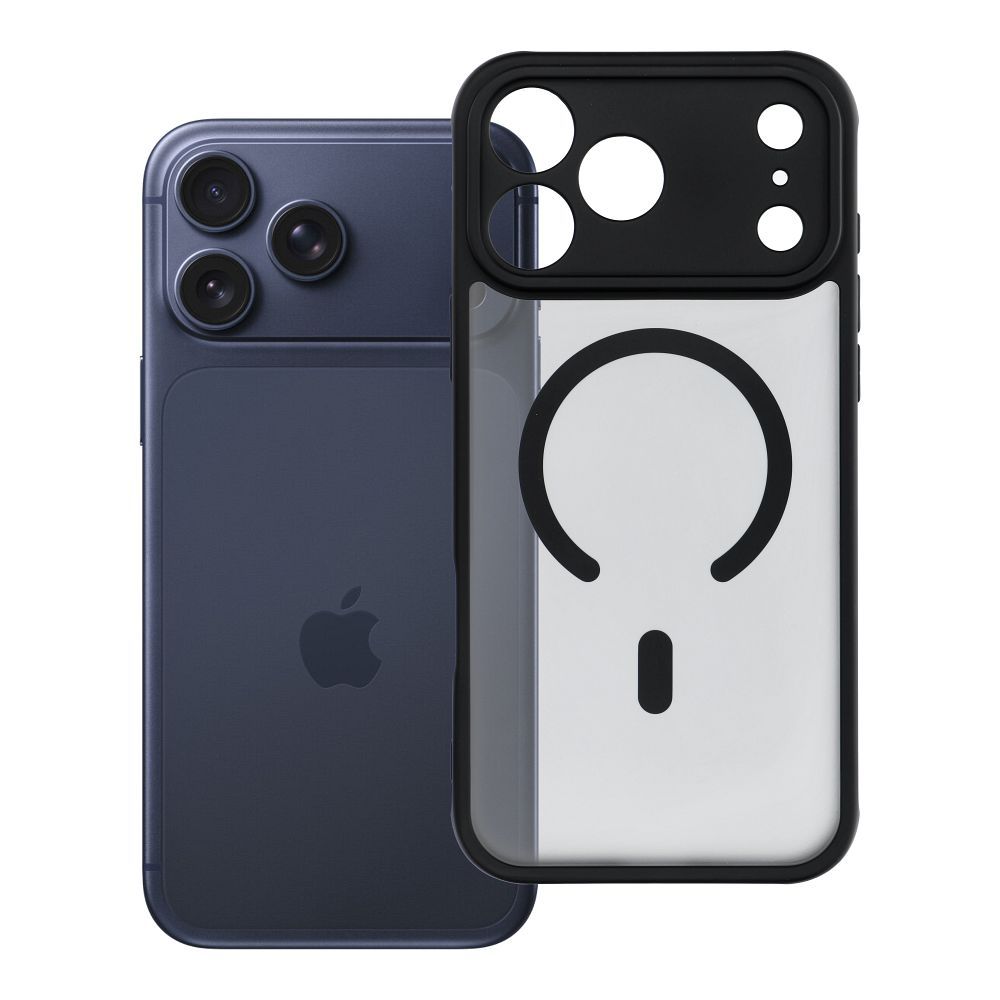 „Full Matte Mag Cover“ dėklas, skirtas „iPhone 17 Pro Max / 18 Pro Max“, suderinamas su „MagSafe“ – juodas
