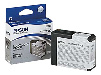 Epson C13T580900 / T5809 UltraChrome K3 80 ml, Stylus Pro 3800 / 3880 rašalo kasetė, labai šviesiai juoda