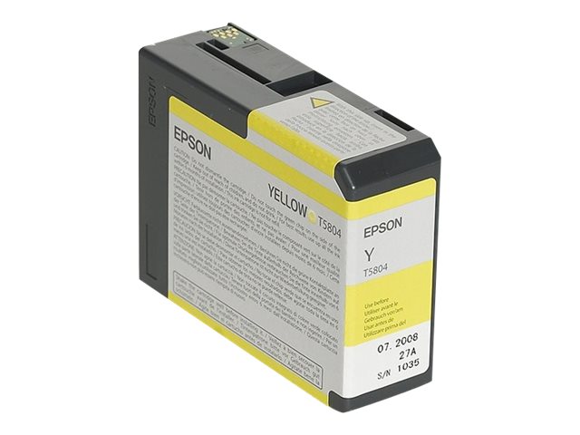 Epson C13T580400 / T5804 UltraChrome K3 80 ml, Stylus Pro 3800 / 3880 rašalo kasetė, geltona