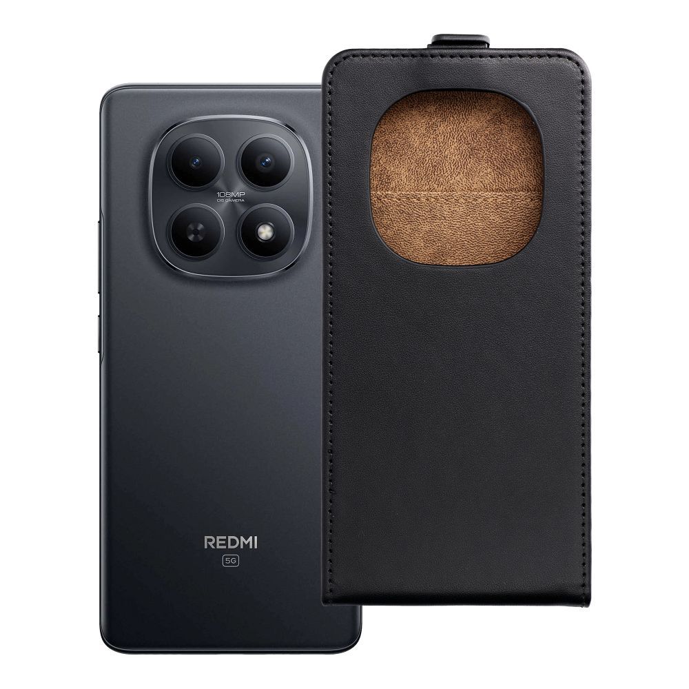 Vertical flip case for Xiaomi Redmi NOTE 15 PRO PLUS 5G Slim Flexi Fresh black