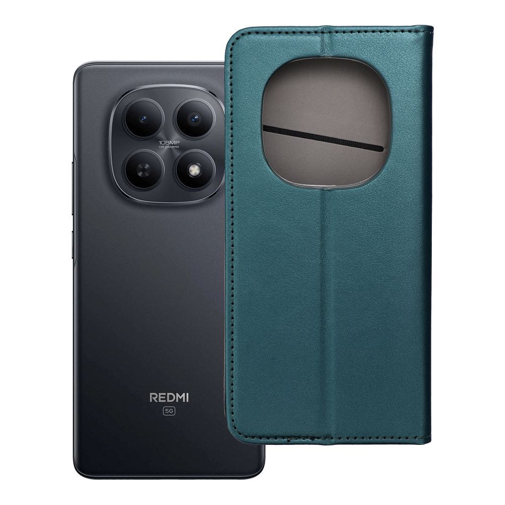 SMART MAGNETO Book dėklas skirtas Xiaomi Redmi Note 15 Pro Plus 5G - tamsiai žalias