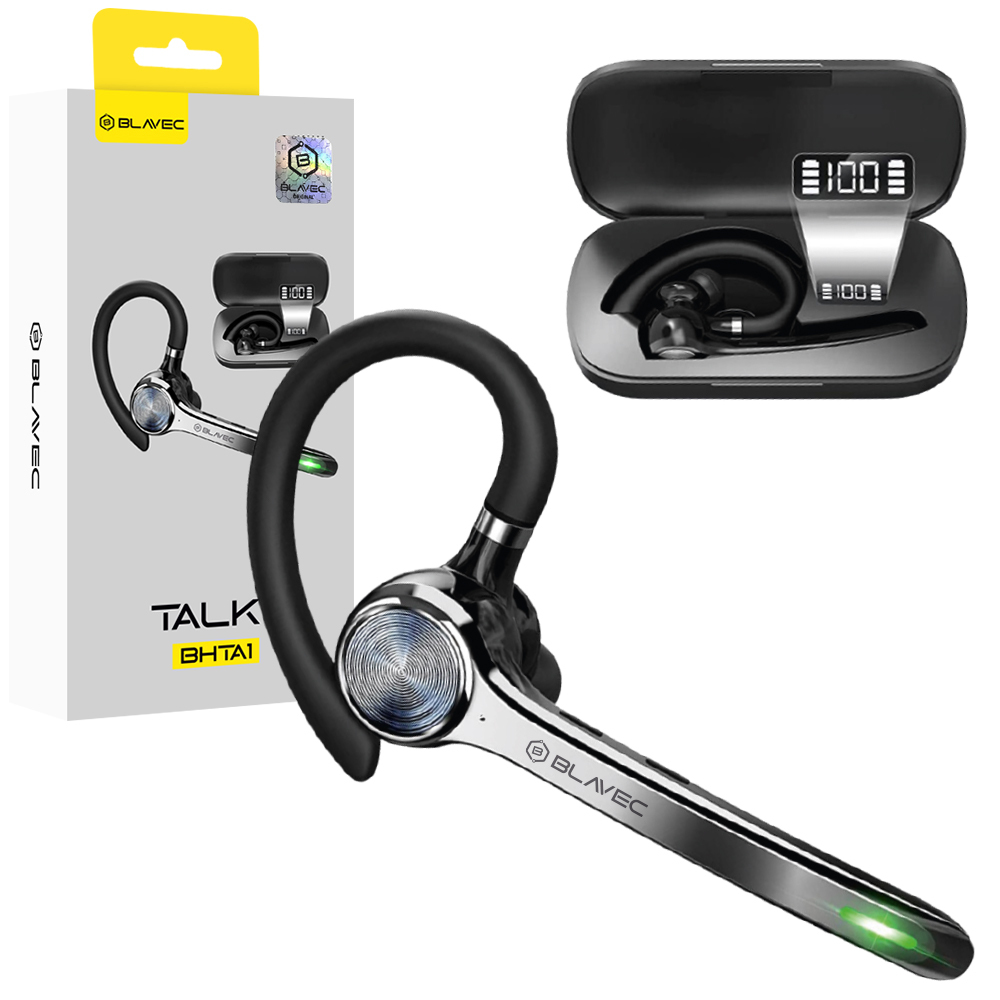 Blavec Talk 1 Multipoint Bluetooth ausinė su mikrofonu (BHTA1-B), juoda