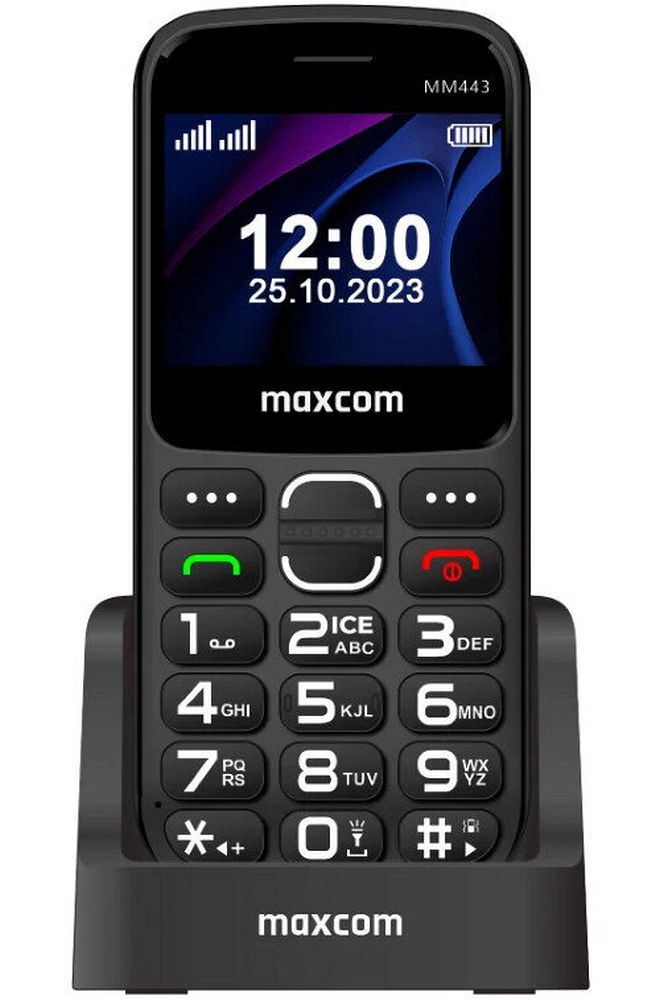 Maxcom MM 443 4G mobilusis telefonas, juodas