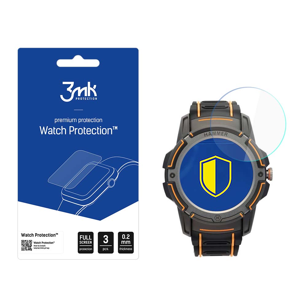 3mk laikrodžio apsauga FlexibleGlass hibridinis stiklas Hammer Watch Plus