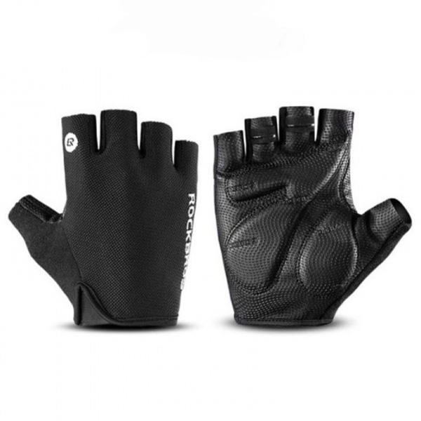 Rockbros S106BK dviratininko pirštinės, L dydis, juodos