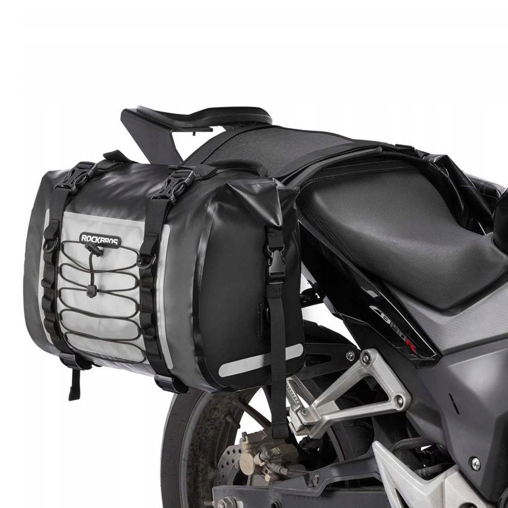 Rockbros AS-010BGR vandeniui atsparus motociklo krepšys, pilkas