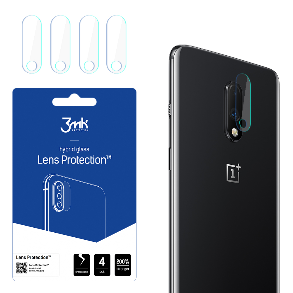 Hibridinis stiklas 3MK Hibridinis stiklas kameros ONEPLUS 7 skirtas kamerai 4 vnt.