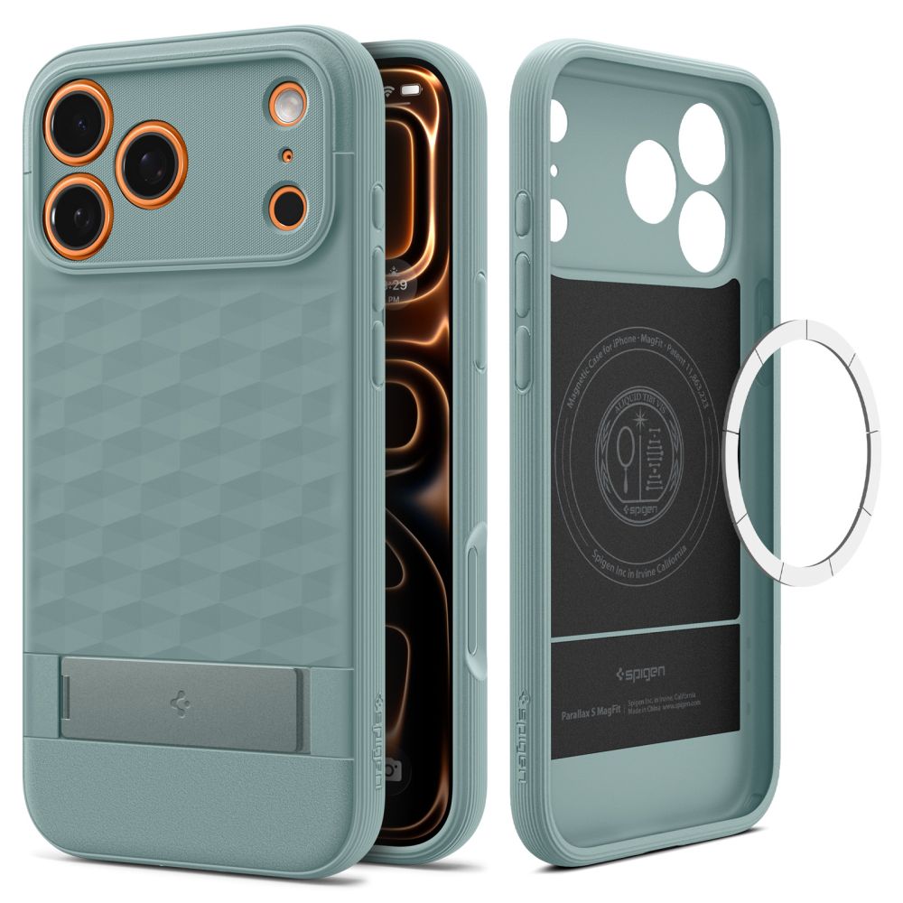 Spigen Parallax "S" Magnetinis dėklas telefonui iPhone 17 Pro - Žalias