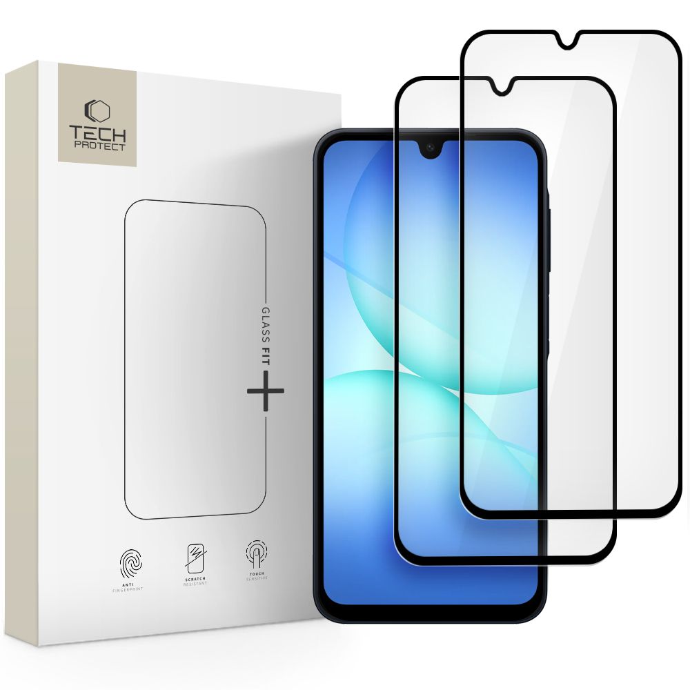 Tech-Protect Glass Fit+ закалённое стекло 2 шт. для Samsung Galaxy A16 4G / 5G / A26 5G / A17 4G / 5G - чёрный