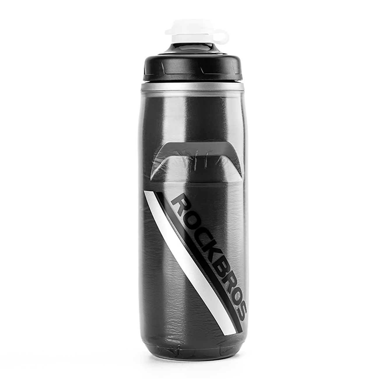 Rockbros 620 ml termo gertuvė dviračiui, be BPA, pereinamos juodos spalvos