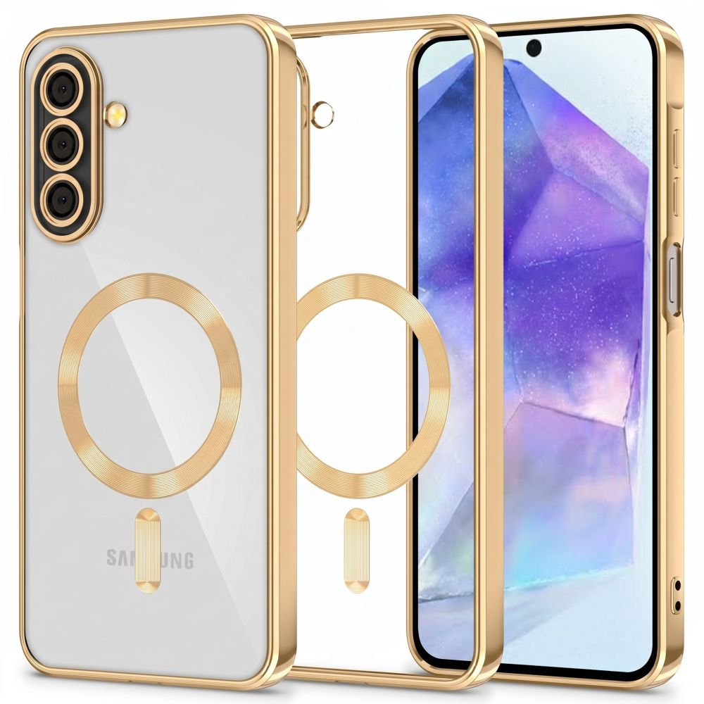 Tech-Protect MagFlex MagSafe dėklas Samsung Galaxy A27 5G, skaidrus auksinis