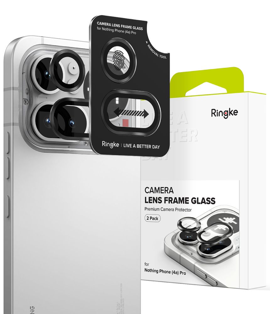 Ringke Camera Frame Protector kamerų rėmelio apsauga, 2 vnt. komplektas, Nothing Phone 4A Pro, juoda