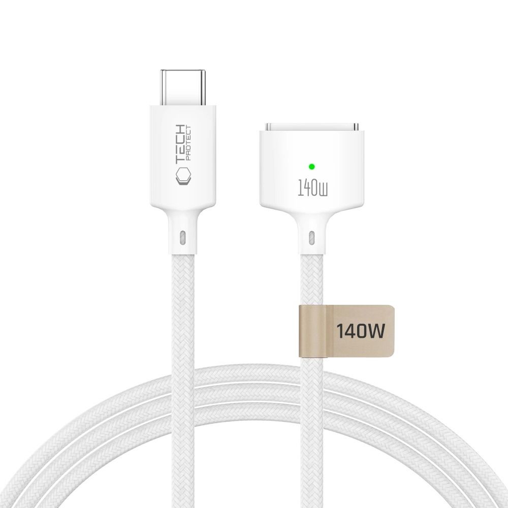 Tech-Protect MMC01 Ultraboost USB-C / USB-C MagSafe 3 140W 200cm кабель MacBook - белый