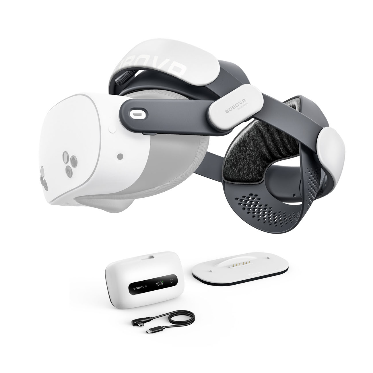 BoboVR M3 Pro+ galvos dirželis su baterija, skirtas Quest 3 ir 3S