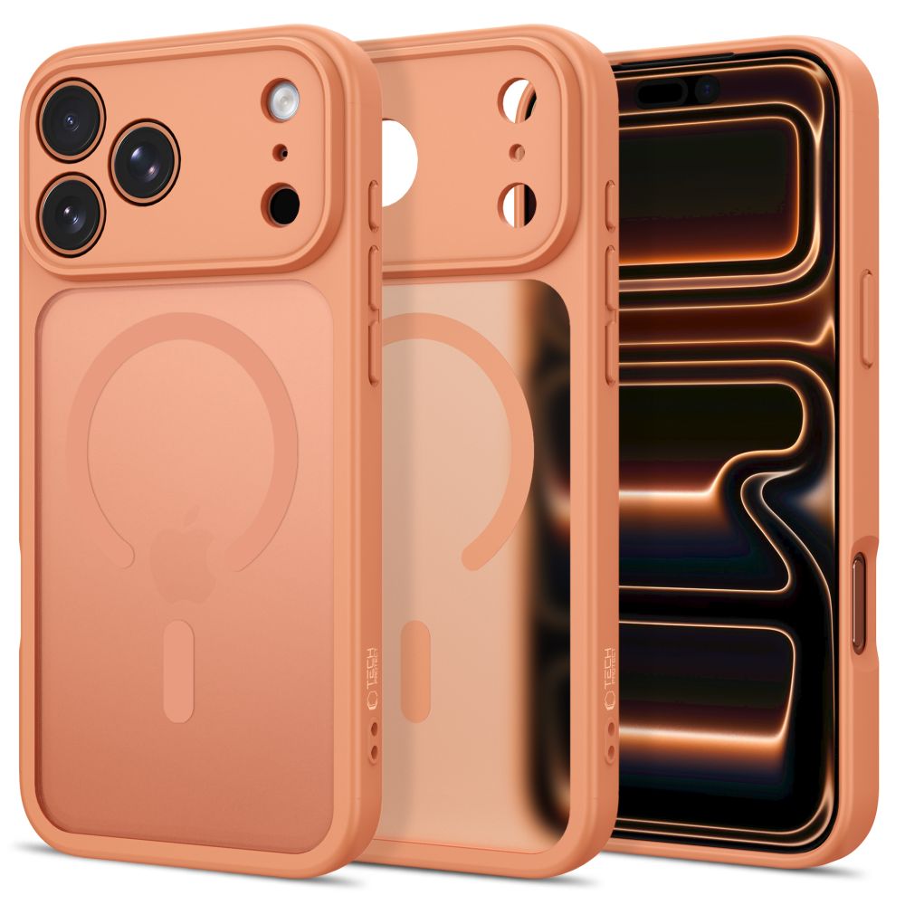 Tech-Protect BasicMag MagSafe dėklas, skirtas iPhone 17 Pro / 18 Pro, matinis oranžinis