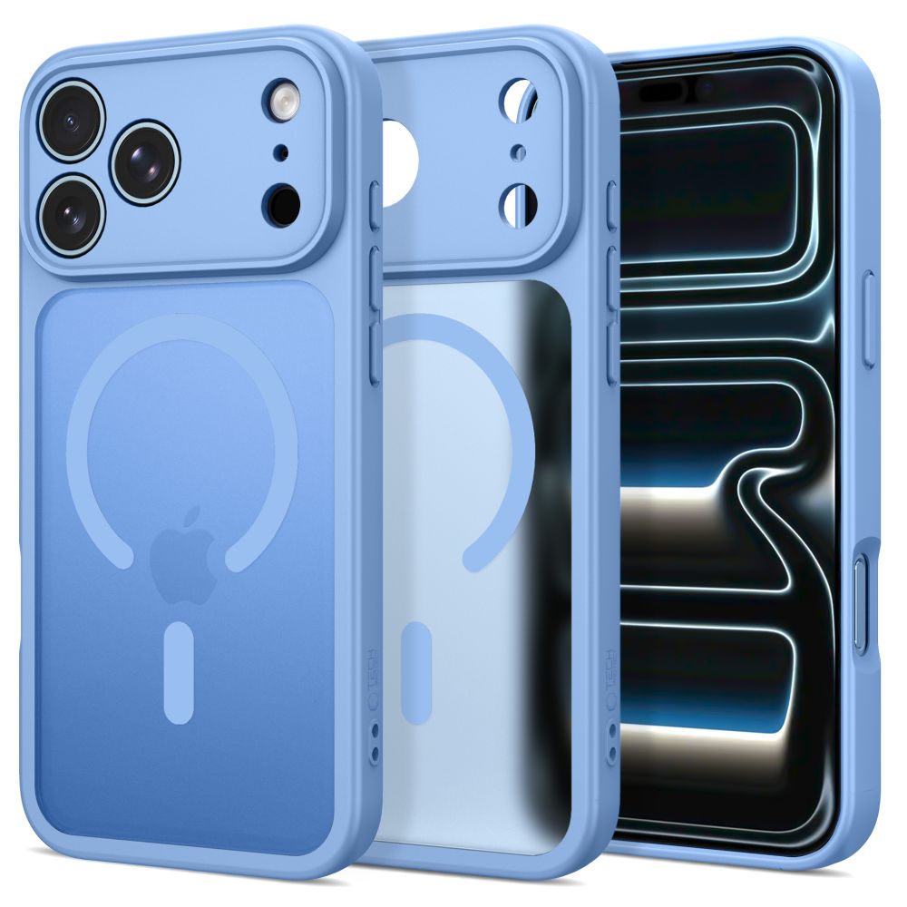 Tech-Protect BasicMag MagSafe dėklas, skirtas iPhone 17 Pro / 18 Pro, matinis šviesiai mėlynas