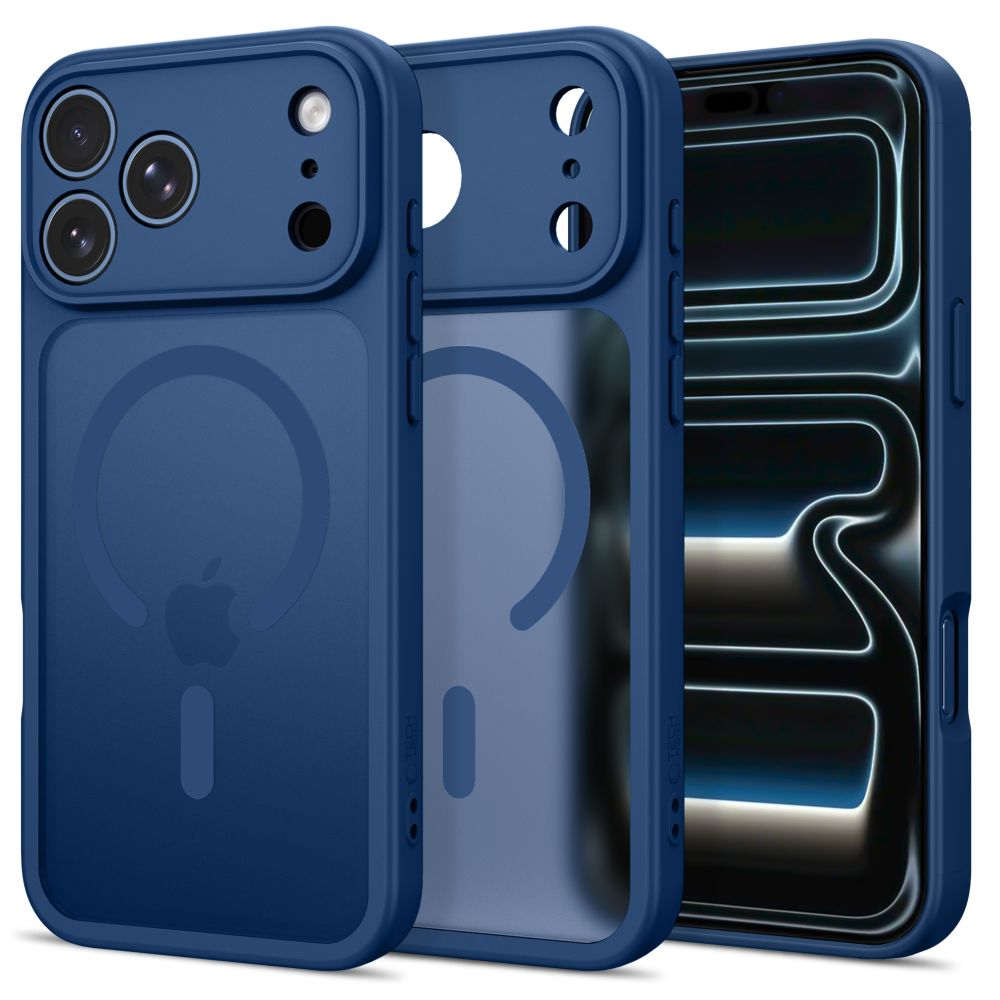 Tech-Protect BasicMag MagSafe dėklas iPhone 17 Pro Max / 18 Pro Max, matinis tamsiai mėlynas