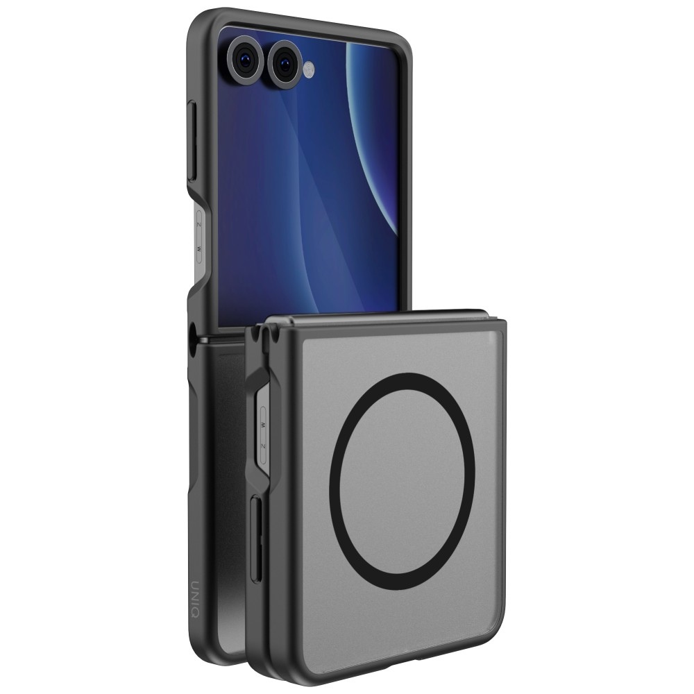 Uniq Veren AF чехол с поддержкой зарядки MagClick для Samsung Galaxy Z Flip 8 — цвет: черный
