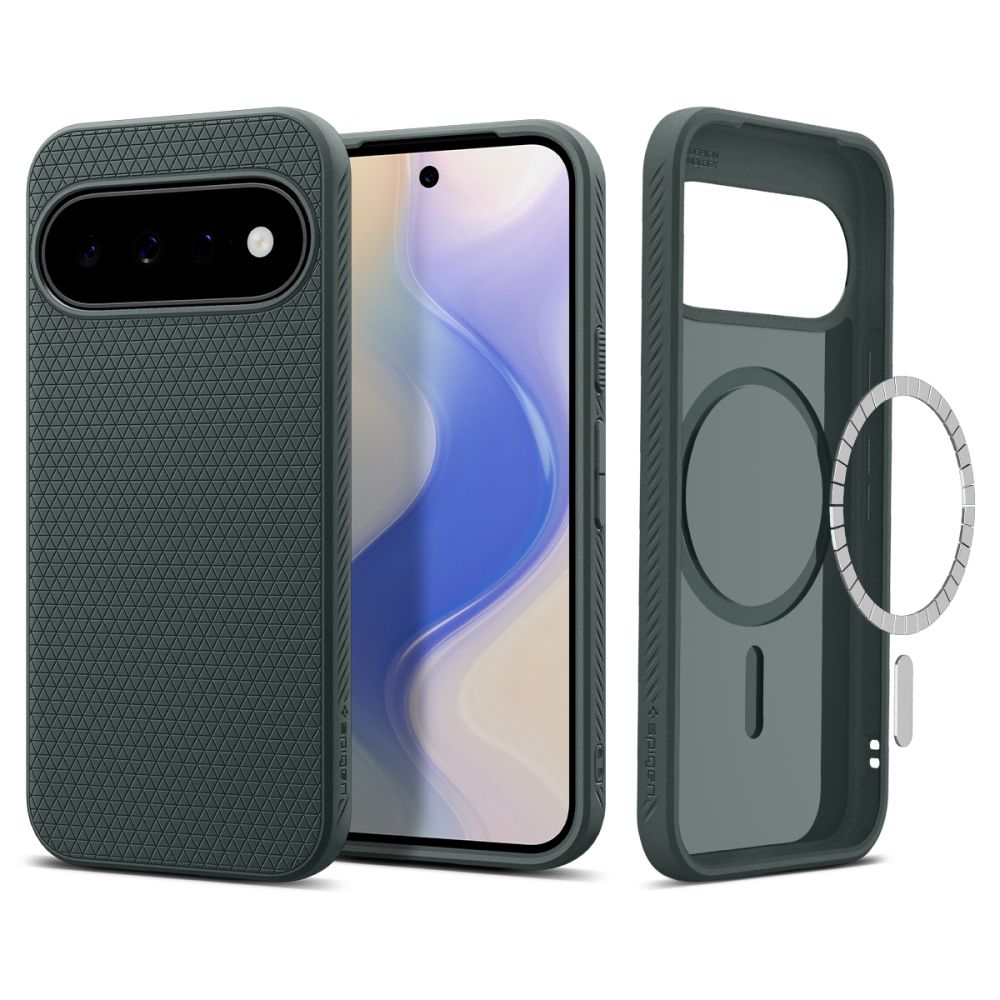 Spigen Liquid Air Mag MagSafe dėklas, skirtas Google Pixel 11 – spalva: tamsiai žalia