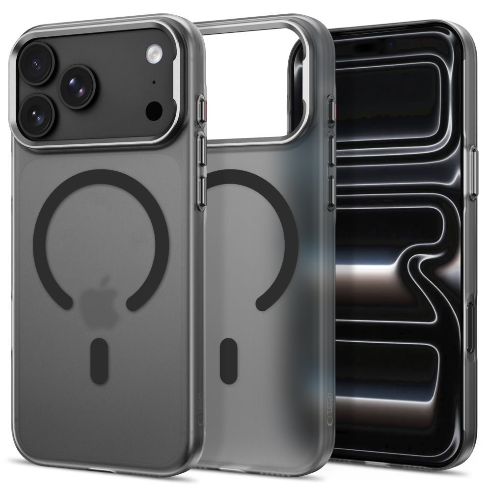 Tech-Protect MagZero MagSafe dėklas iPhone 17 Pro Max / 18 Pro Max – permatomas matinis juodas